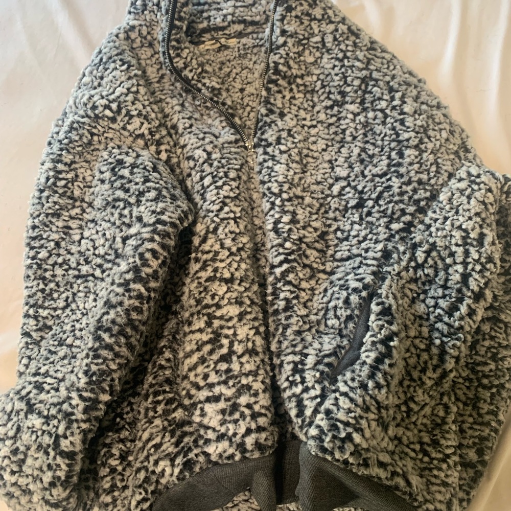Express oversized plush quarter zip
